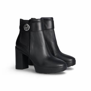 NOW 35 ANKLE BOOT CALF ELASTIC BLACK