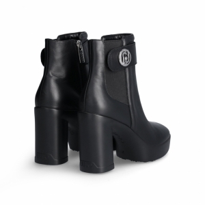 NOW 35 ANKLE BOOT CALF ELASTIC BLACK