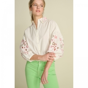 BLOUSE EMBROIDERY BLOOM WHITE