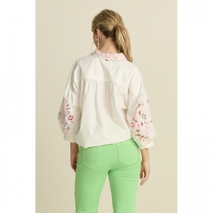 BLOUSE EMBROIDERY BLOOM WHITE