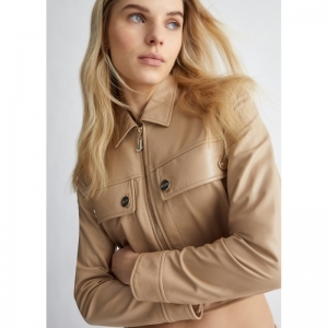 GIACCA CROPPED NATURAL BEIGE