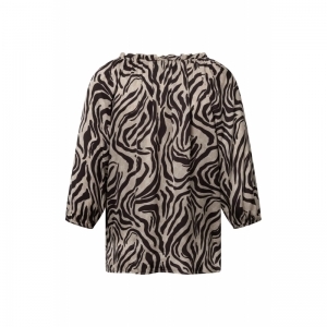 BLOUSE ZEBRA-LOOK BRUIN