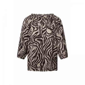 BLOUSE ZEBRA-LOOK BRUIN