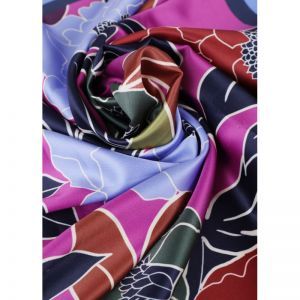 FLORAL PRINT SCARF PINK BLUE