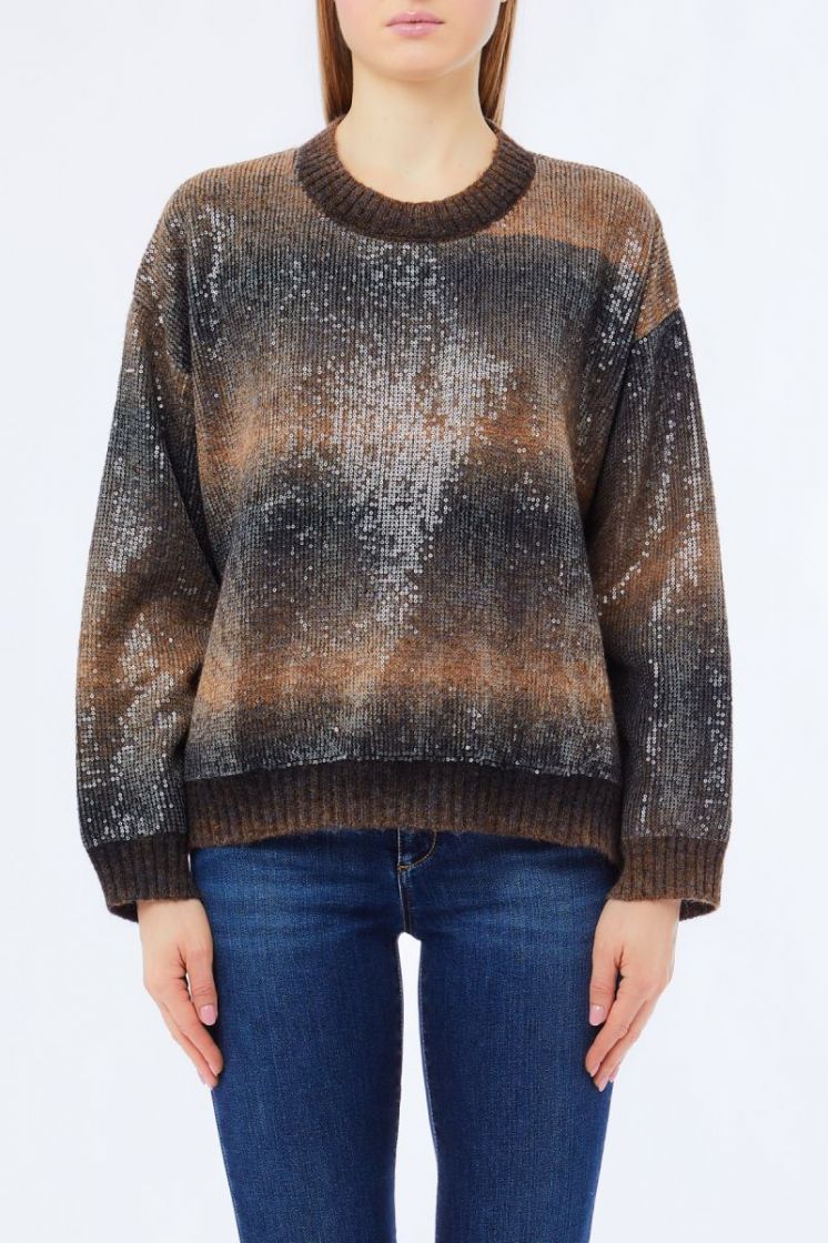 MAGLIA CHIUSA BROWN SHADED