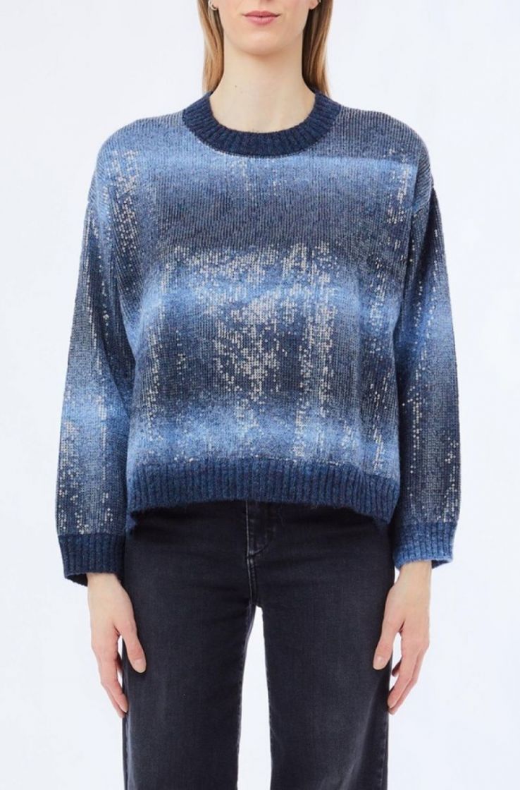 MAGLIA CHIUSA BLUE SHADED