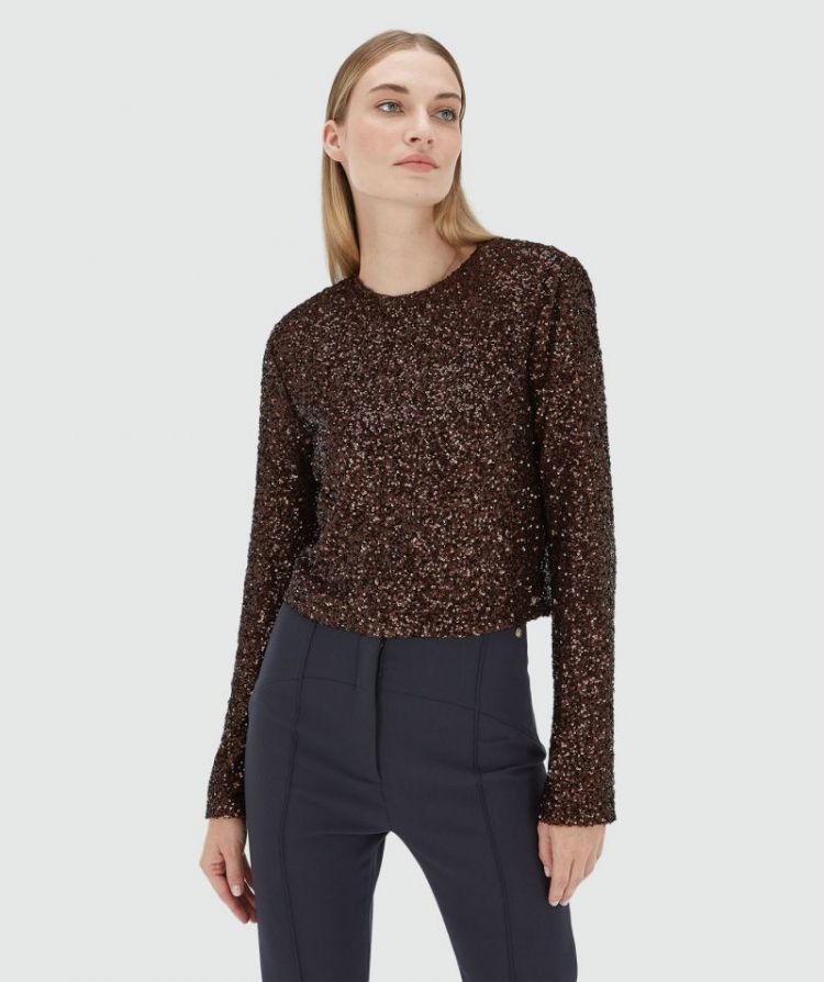 VIVANNA strass DARK BROWN