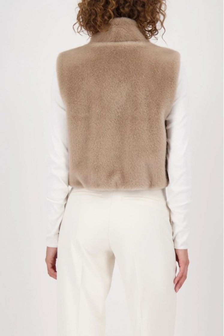 WAIST COAT FAKE FUR TRUFFLE