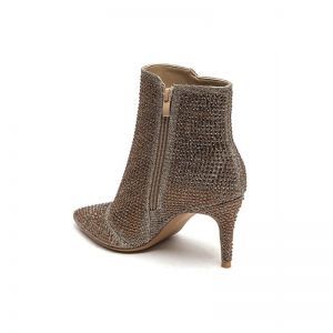 METALLIC STRASS BOOTS BROWN