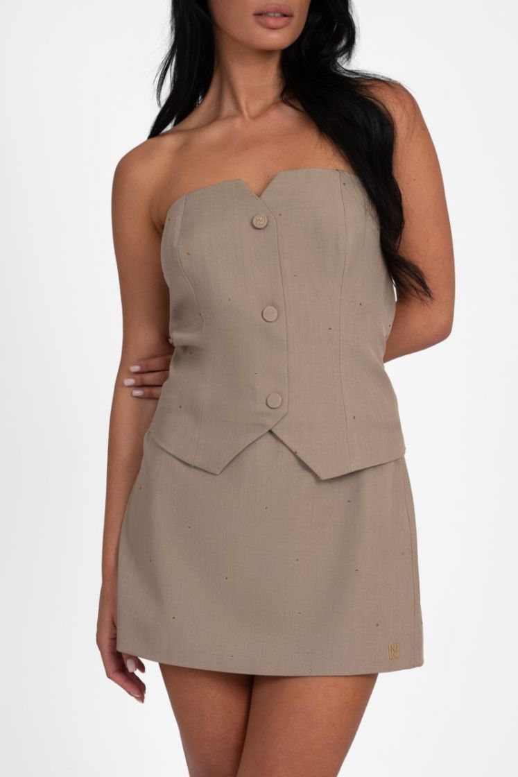 REIMIO WAISTCOAT MEXICAN SAND