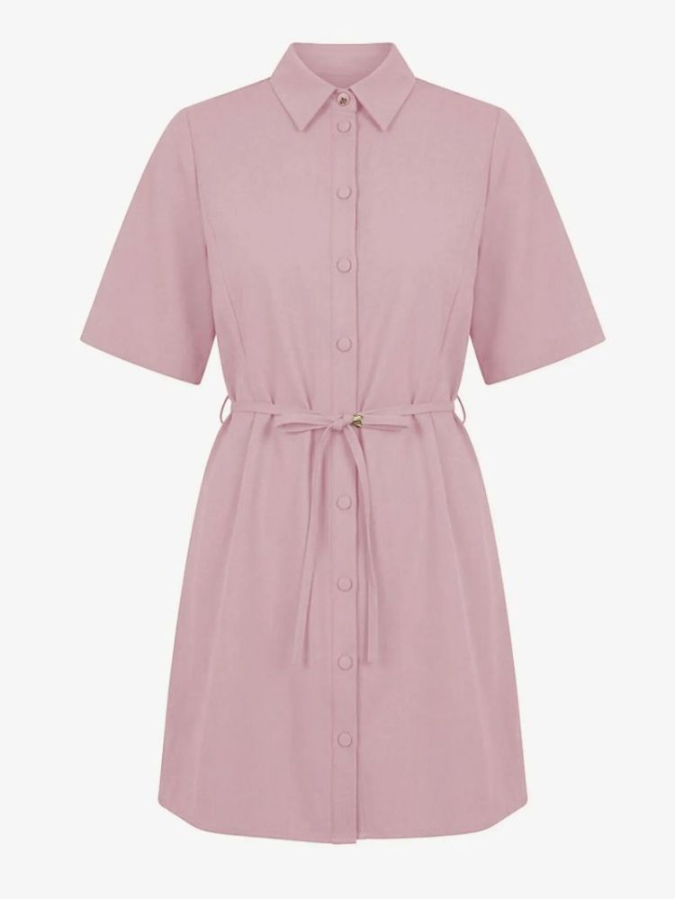 REIMS DRESS PEACH SKIN