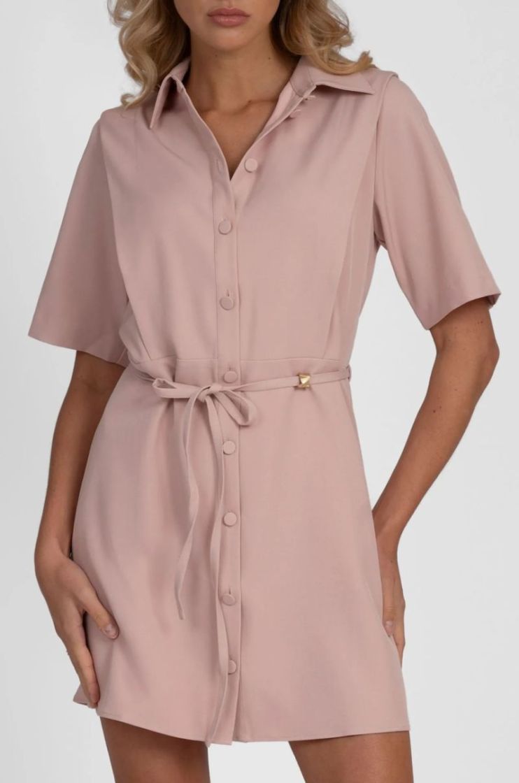 REIMS DRESS PEACH SKIN