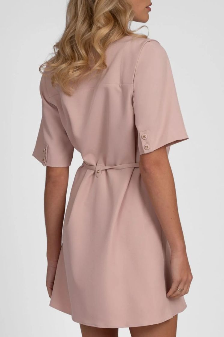 REIMS DRESS PEACH SKIN