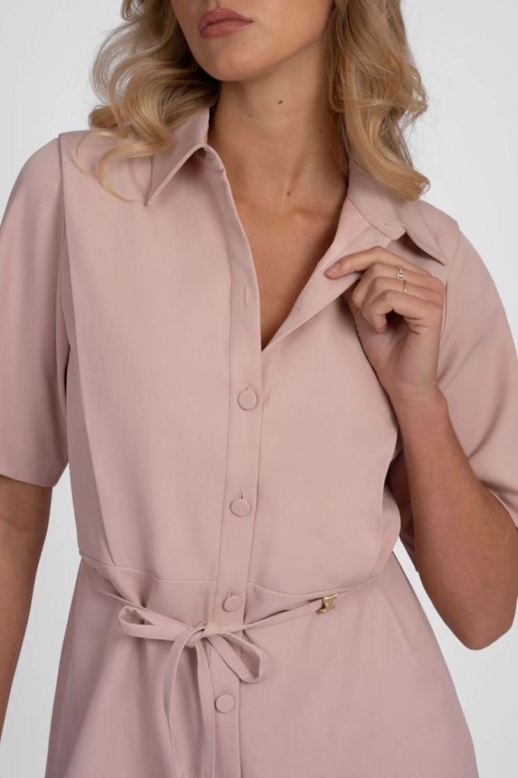 REIMS DRESS PEACH SKIN