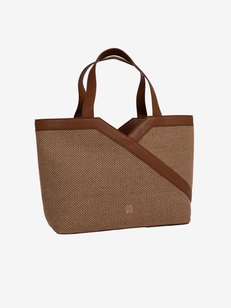 ALVINO RAFFIA SHOPPER NEUTRAL