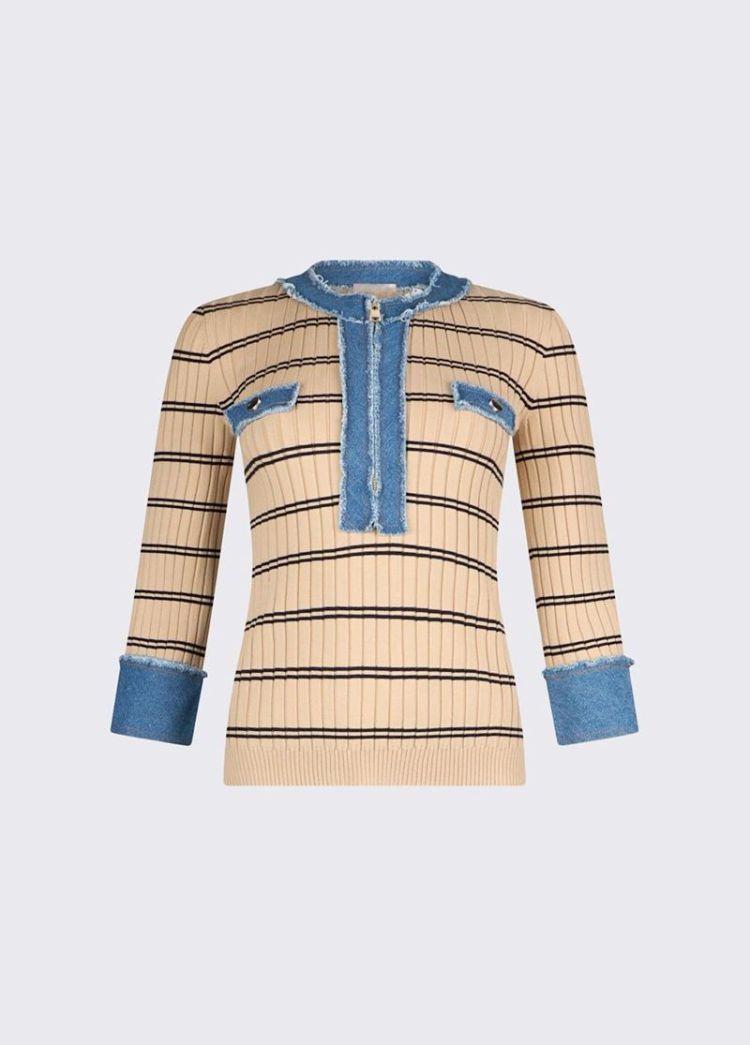 MAGLIA POLO CREAM DENIM
