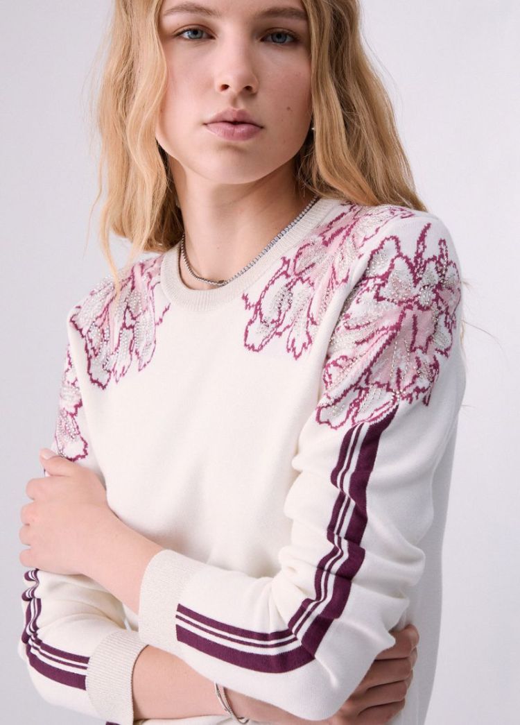 MAGLIA CHIUSA BIANCO LANA 