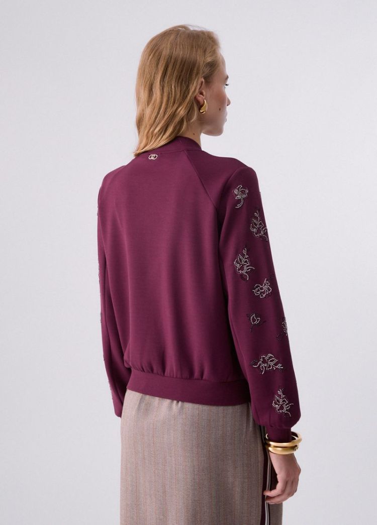 FELPA APERTA AUBERGINE