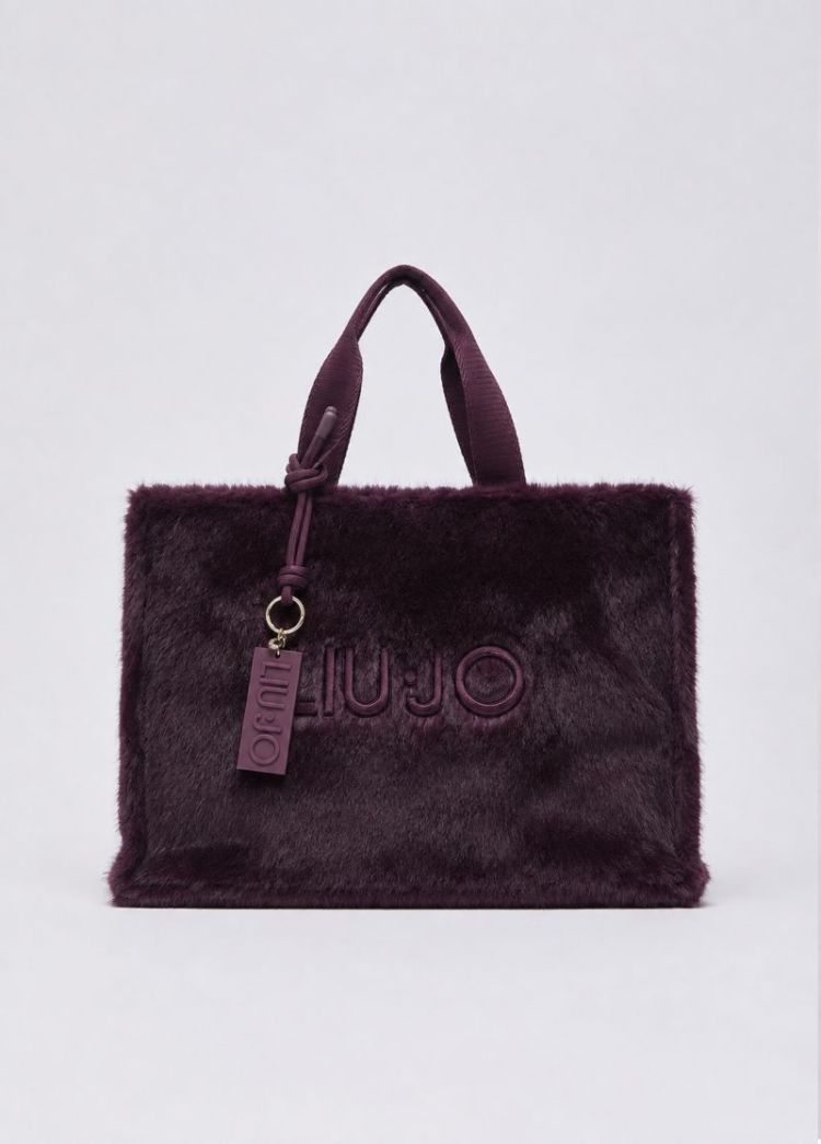 L TOTE AUBERGINE