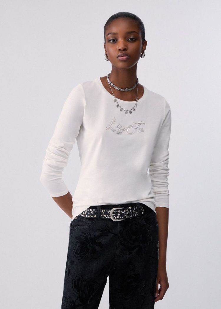 T-SHIRT LIU JO BIANCO LANA SEQ