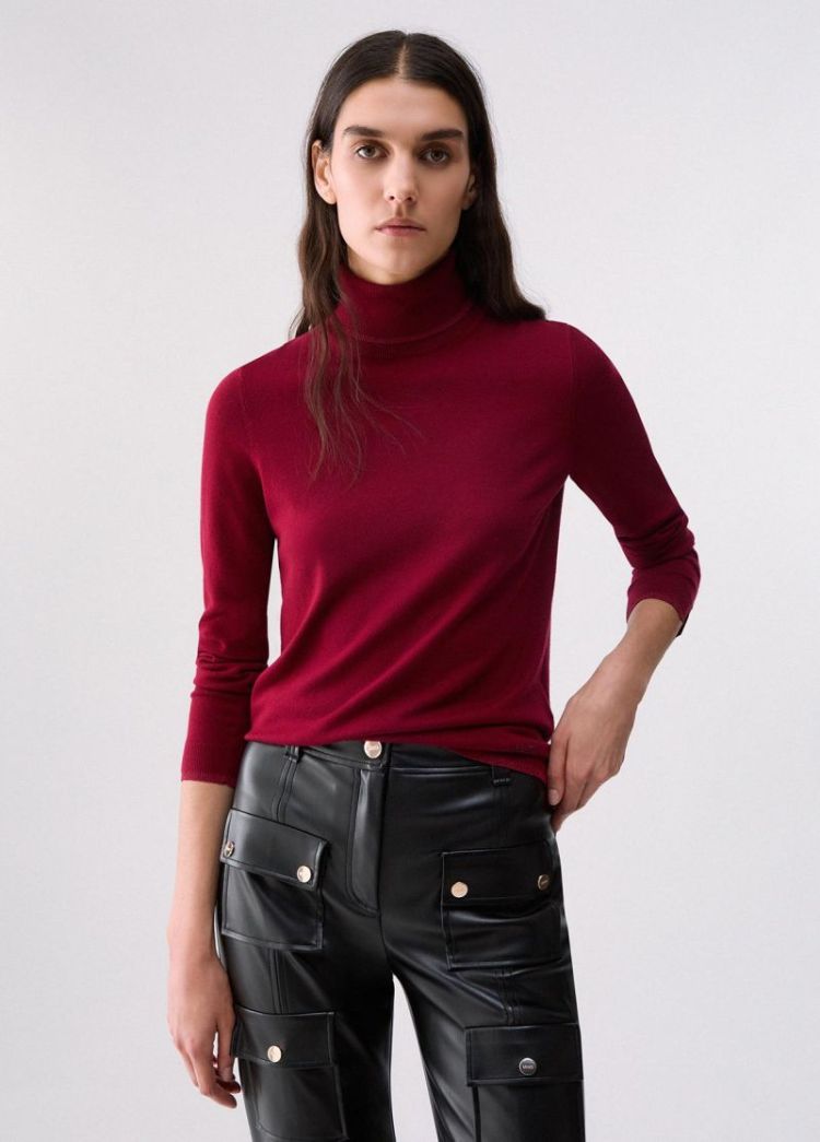 MAGLIA CHIUSA BASIC FIT SCARLET