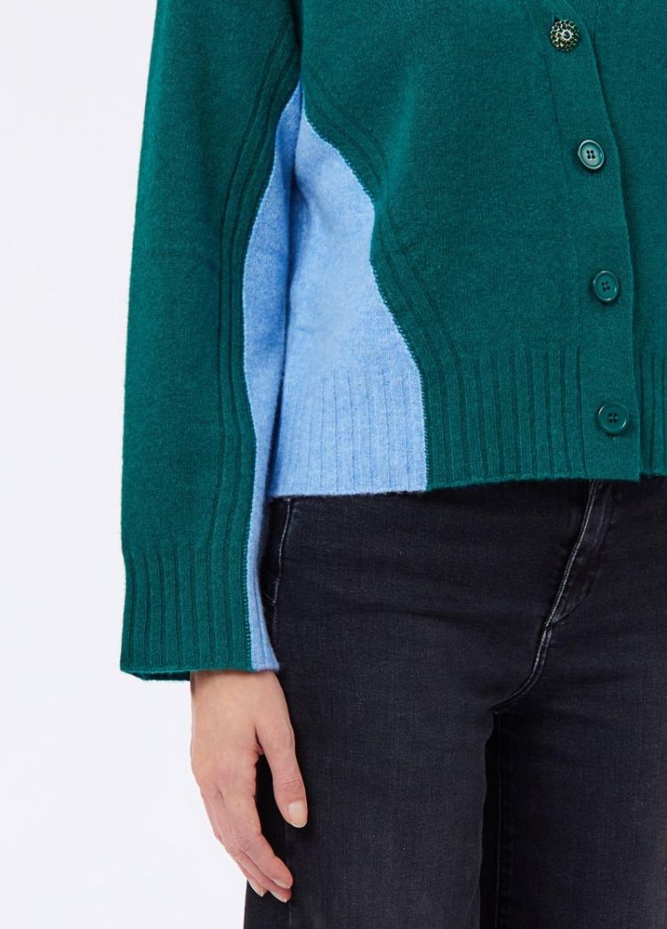 MAGLIA APERTA BICOLOR GREEN EDEN DUSK