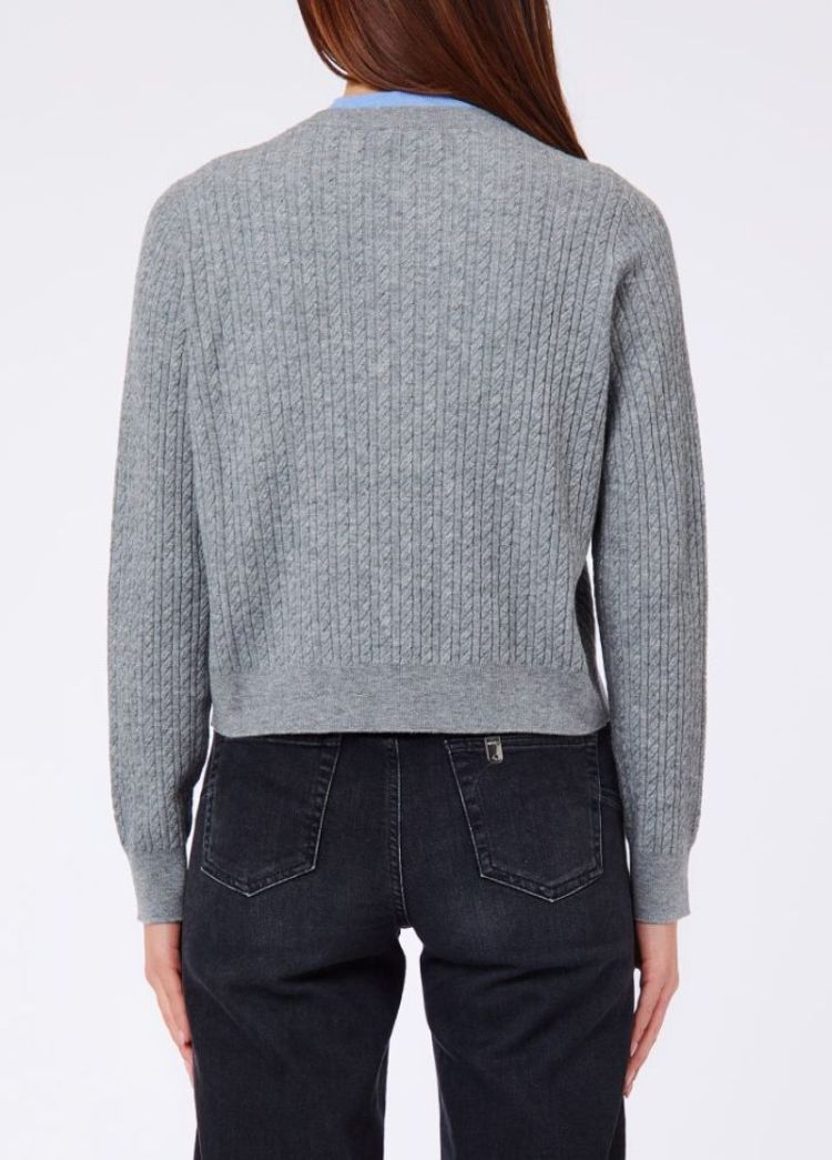 CARDIGAN CORTO JEWELS GREY MED DUSK