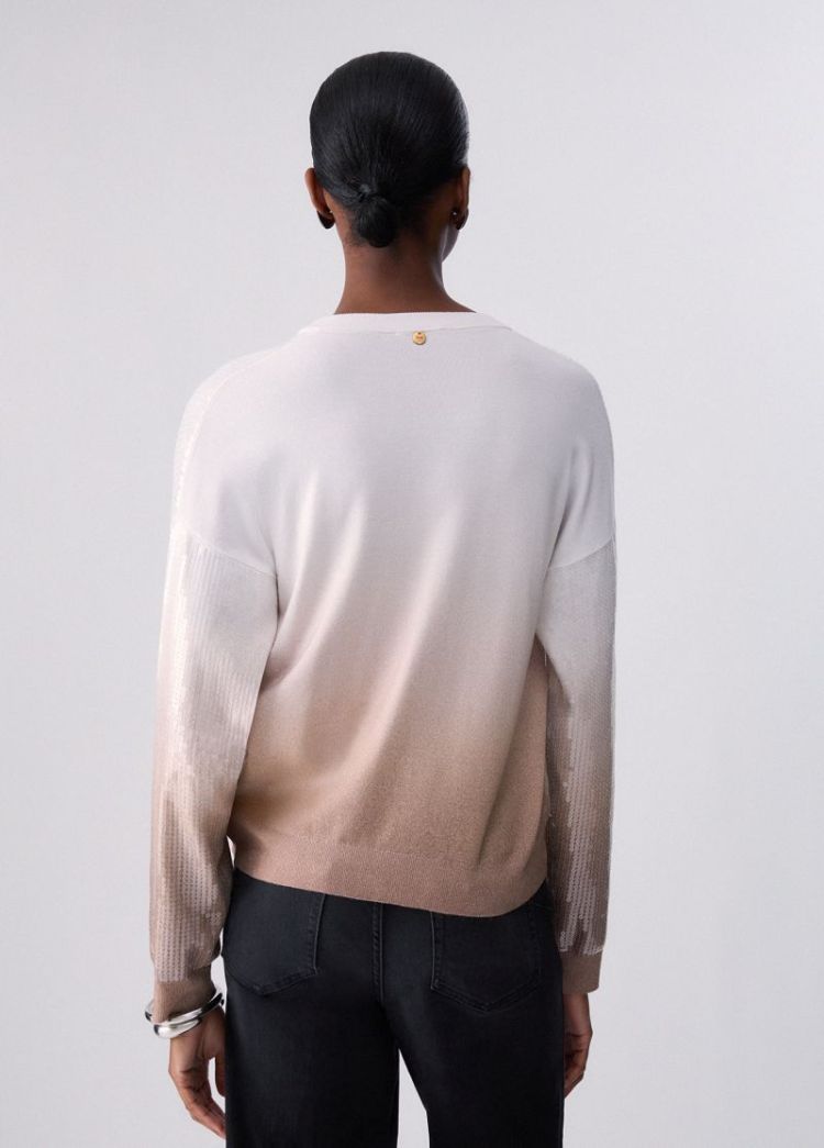 MAGLIA CHIUSA SHADED PRINT CAMEL SHEADED