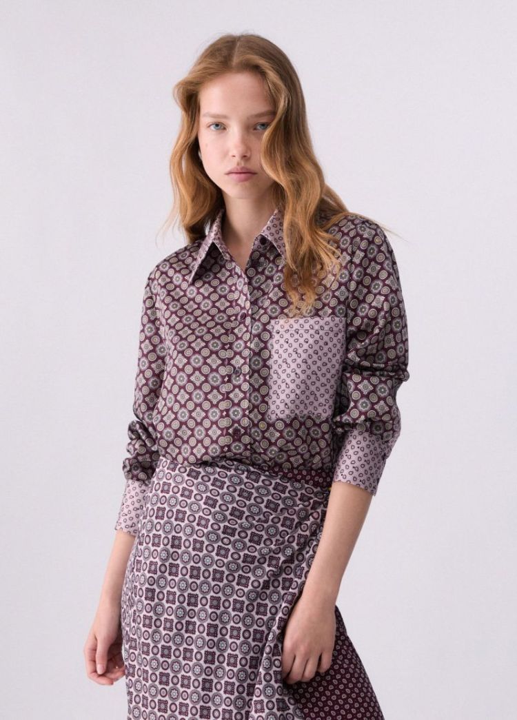 CAMICIA TS BIG AUBERGINE