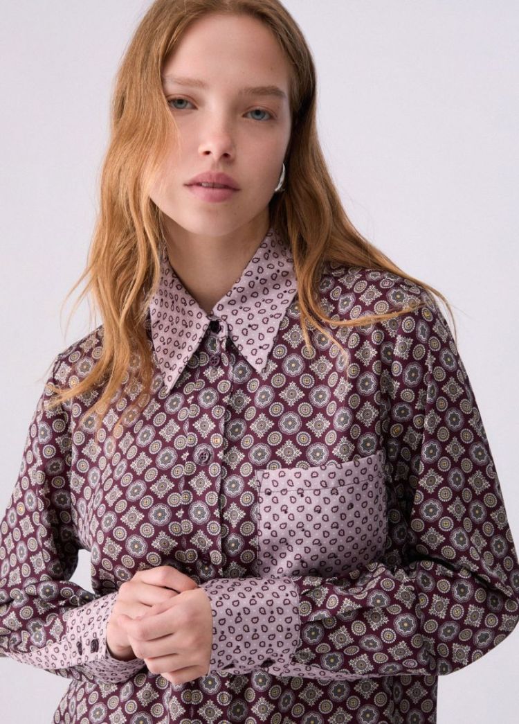 CAMICIA TS BIG AUBERGINE