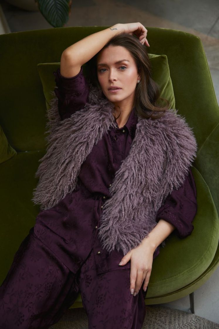 GILET CROPPED FAUX FUR MAIT