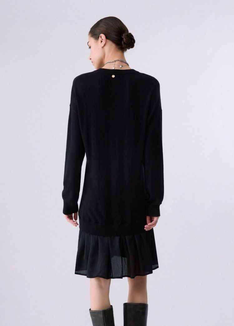 ABITO CORTO MAGLIA BLACK BEIGE
