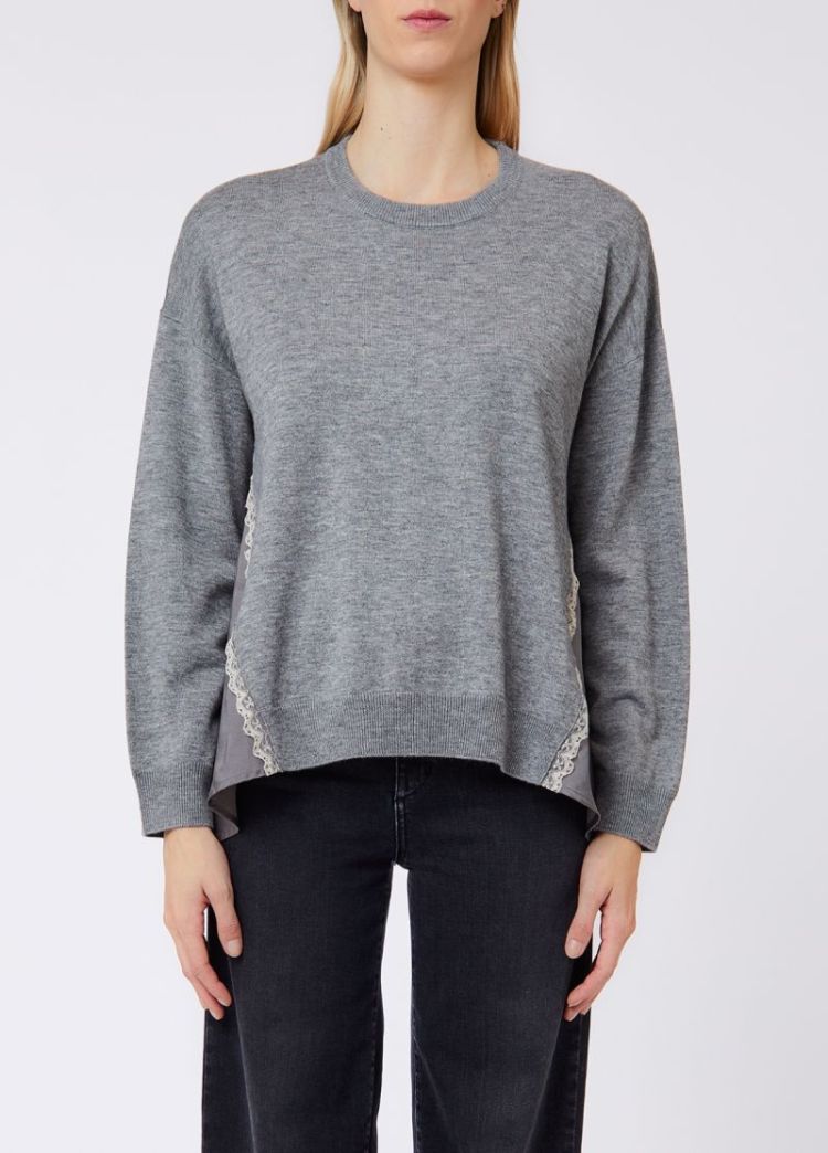 MAGLIA SPICCHI LATERAL GRIGIO MELANGE