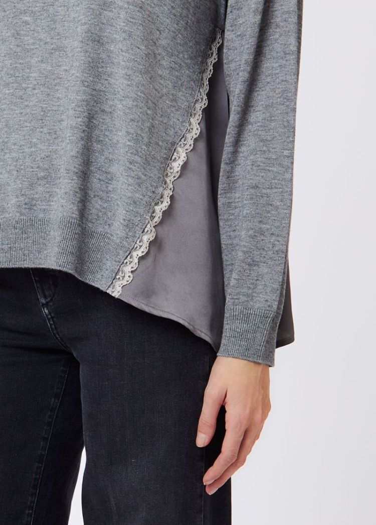 MAGLIA SPICCHI LATERAL GRIGIO MELANGE