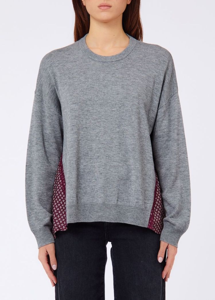 MAGLIA SPICCHI LATERAL AUBERGINE