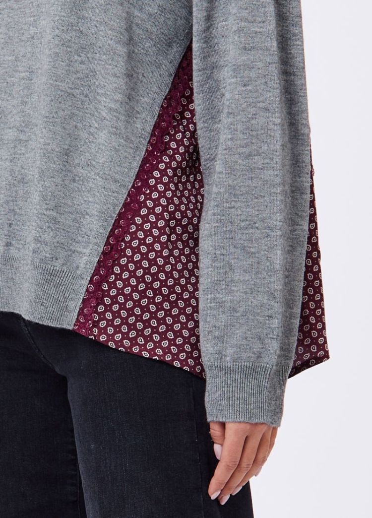 MAGLIA SPICCHI LATERAL AUBERGINE