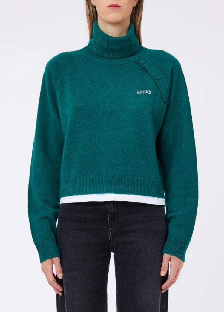 MAGLIA CHIUSA JERSEY GREEN EDEN   