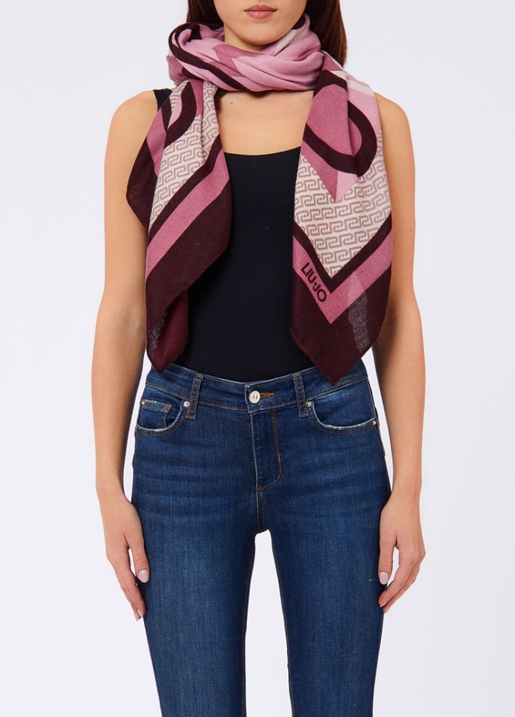 FOULARD PORTALOGO RED AUBERGINE