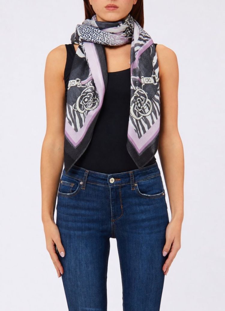 FOULARD METAL MIX ANIM NERO