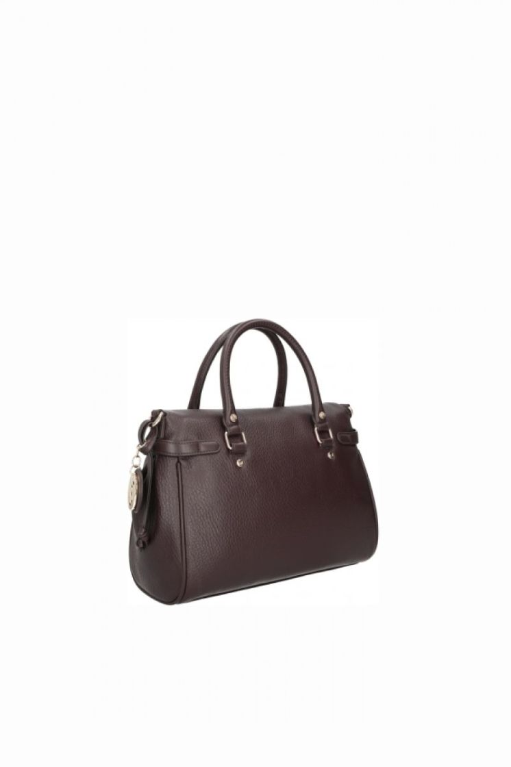 S SATCHEL RED AUBERGINE