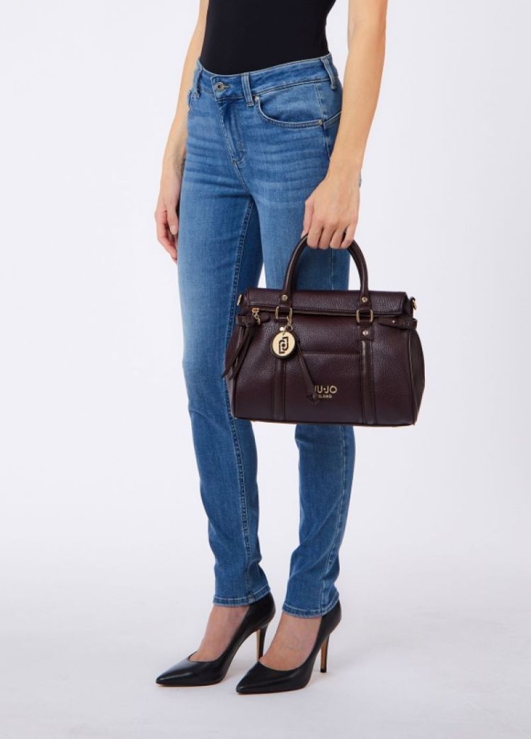 S SATCHEL RED AUBERGINE