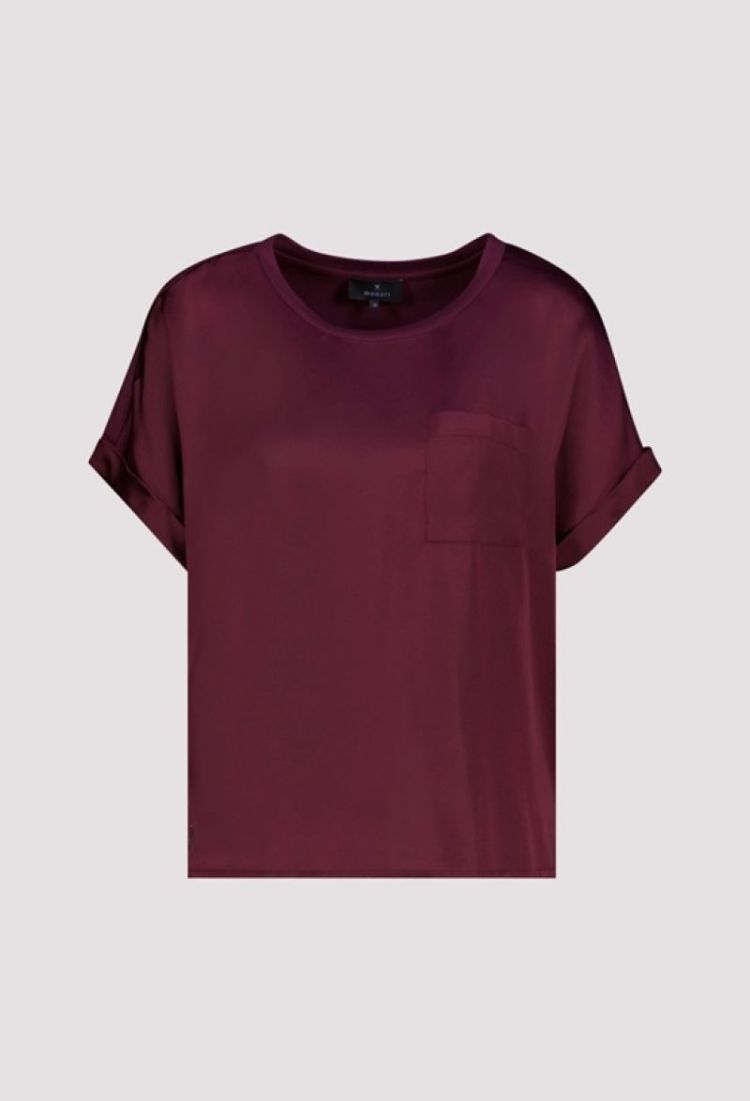 JERSEY BLOUSE DARK BORDEAUX