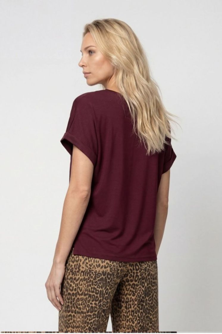 JERSEY BLOUSE DARK BORDEAUX