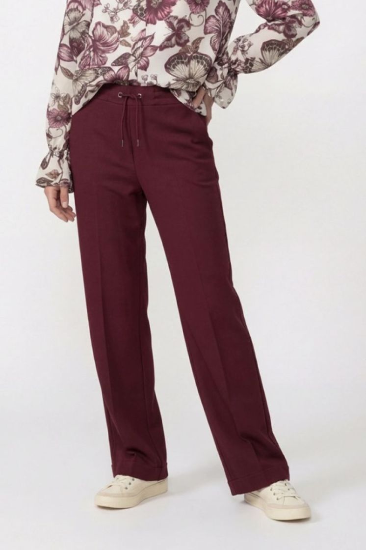 TROUSERS BASIC RIPPE 78CM DARK BORDEAUX