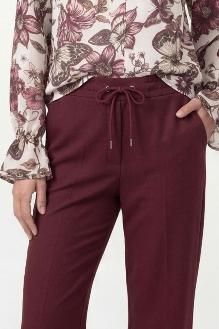 TROUSERS BASIC RIPPE 78CM DARK BORDEAUX