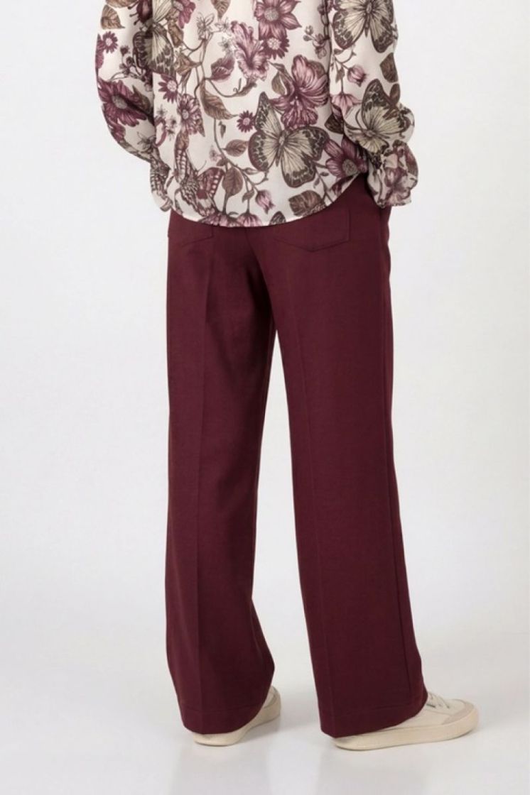 TROUSERS BASIC RIPPE 78CM DARK BORDEAUX