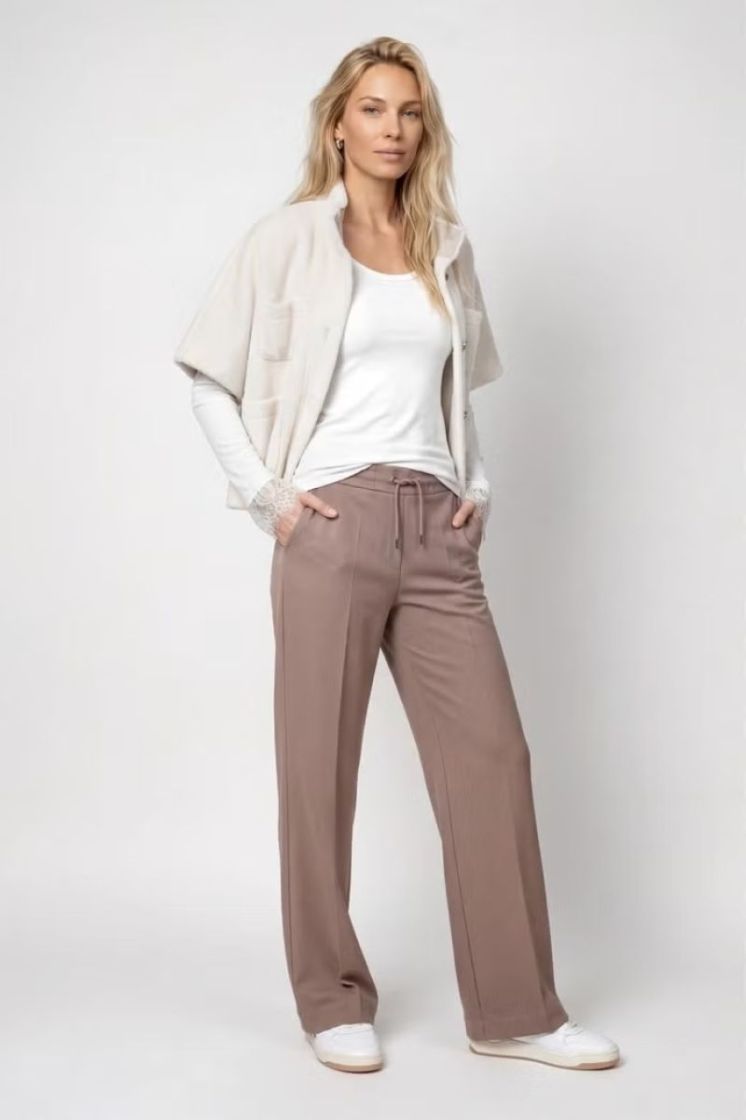TROUSERS BASIC RIPPE 78CM TAUPE