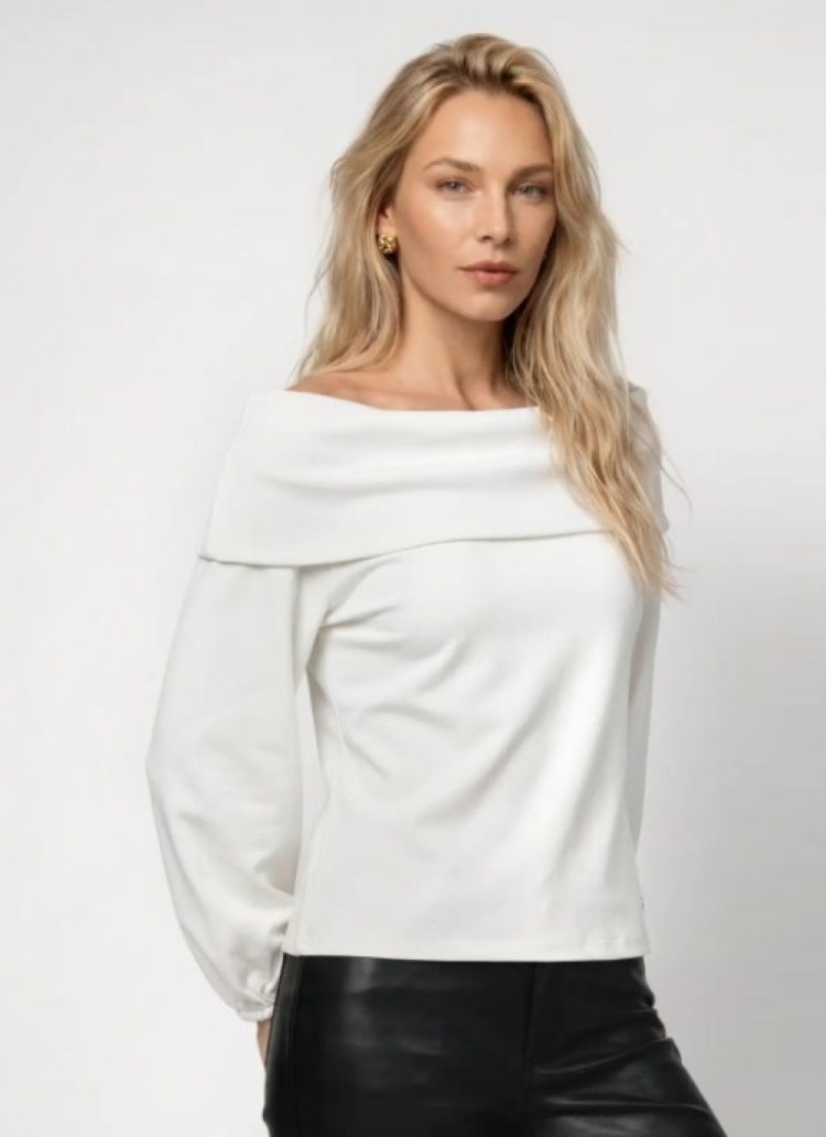 SWEATSHIRT CARMENKRAGEN OFF WHITE