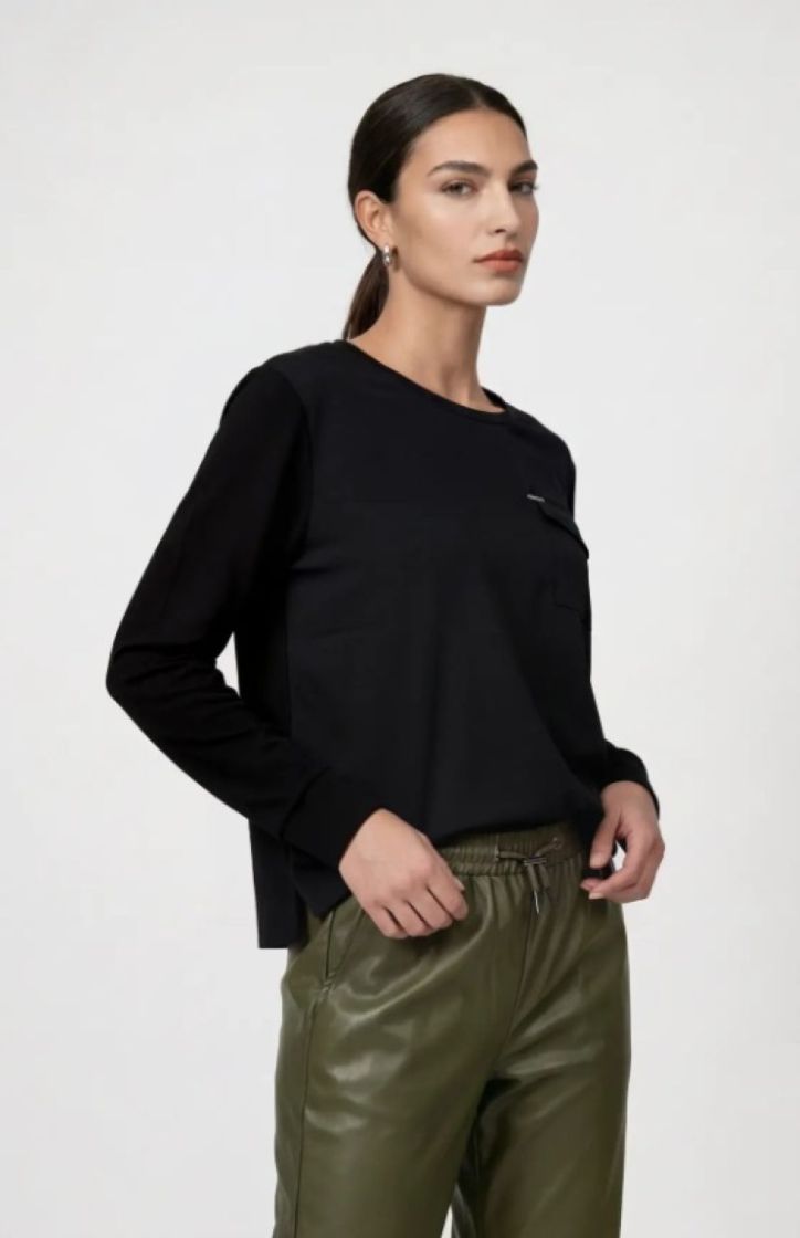 JERSEY BLOUSE  BLACK