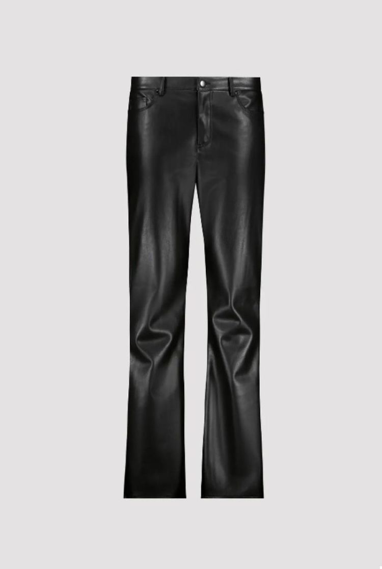 TROUSERS LEDERIMI FLARED BLACK